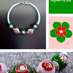 Браслет "Мурано" (бусины Миллефиори) №10 Murano №10